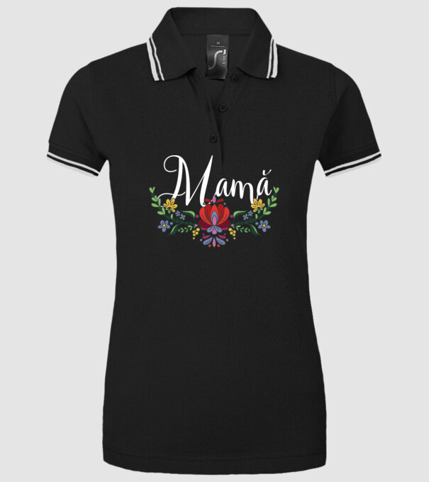 Mamă model negru pe tricou