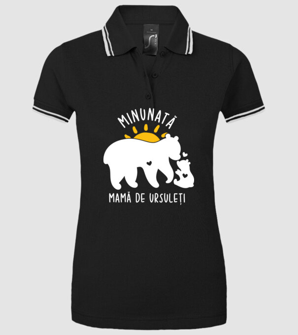 Minunată mamă de ursuleți model negru pe tricou