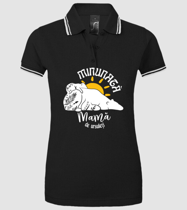 Minunată mamă de ursuleți model negru pe tricou
