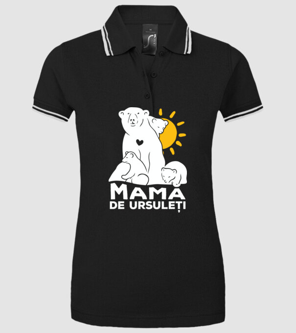 Minunată mamă de ursuleți model negru pe tricou