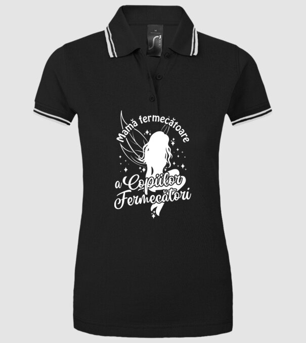 Mamă fermecătoare a copiilor fermecători model negru pe tricou