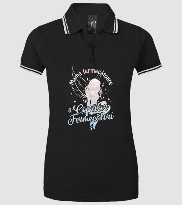 Mamă fermecătoare a copiilor fermecători model negru pe tricou