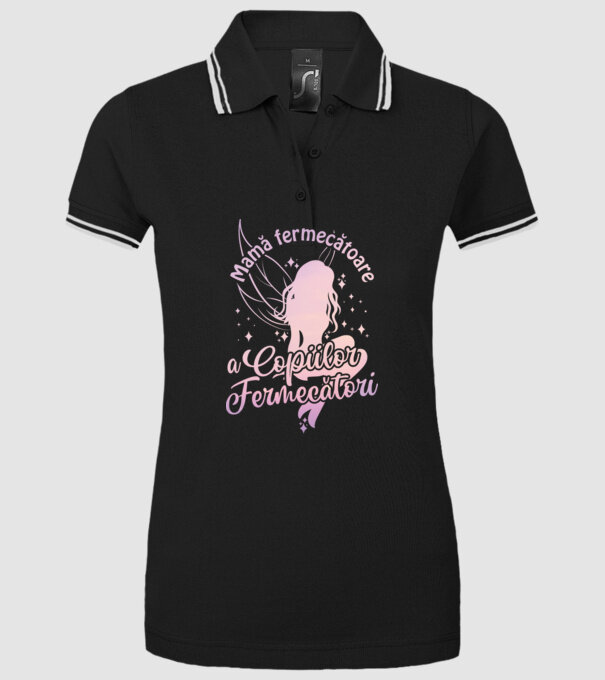 Mamă fermecătoare a copiilor fermecători model negru pe tricou
