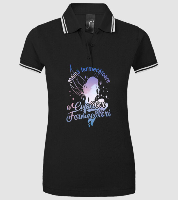 Mamă fermecătoare a copiilor fermecători model negru pe tricou