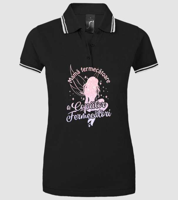 Mamă fermecătoare a copiilor fermecători model negru pe tricou