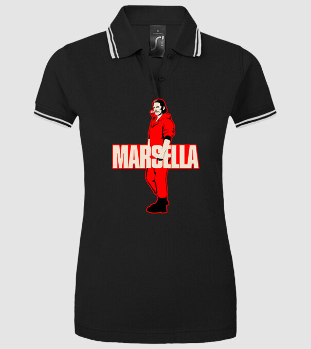 mareille la casa de papel model negru pe tricou
