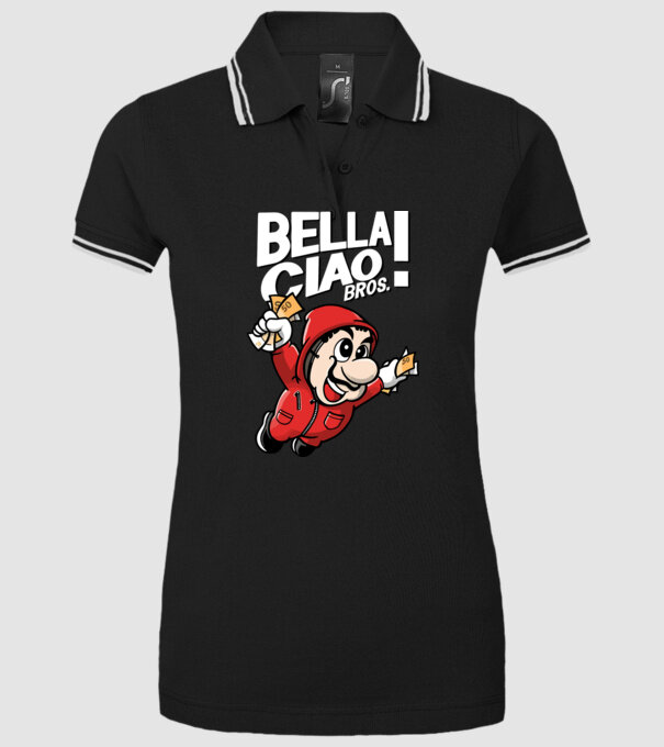 mario la casa de papel model negru pe tricou