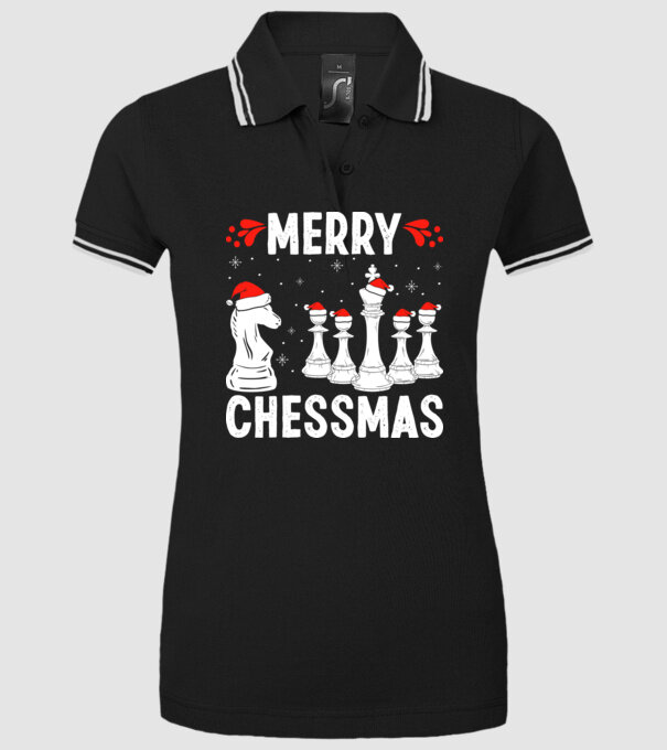merry chessmass model negru pe tricou