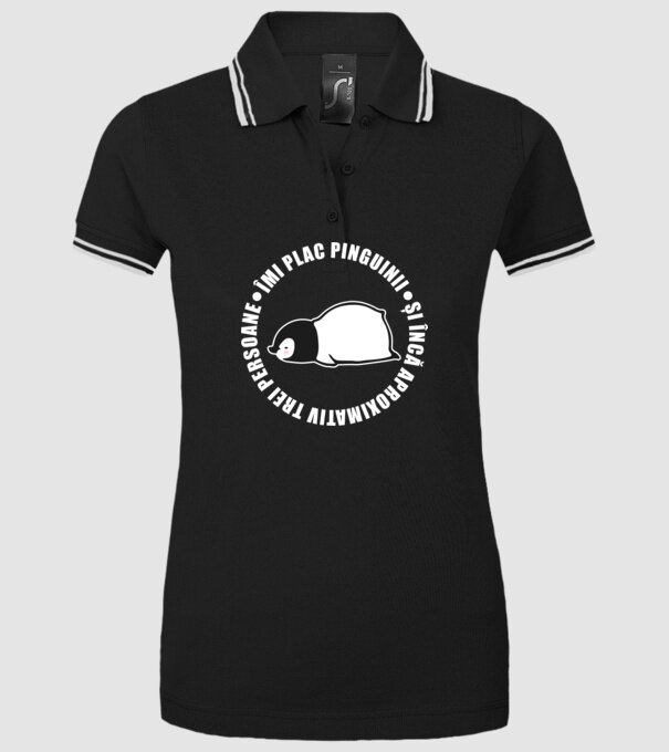 Îmi plac pinguinii - și încă aproximativ trei persoane model negru pe tricou