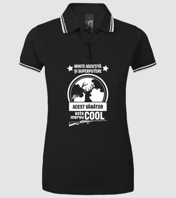 minte ascuțită și superputere acest vânător este mereu cool model negru pe tricou