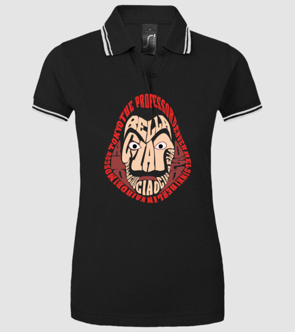 money heist logo names model negru pe tricou