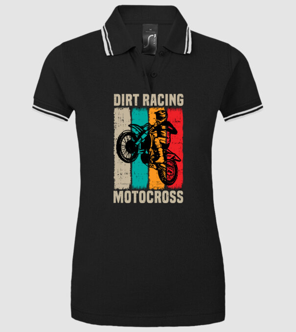 motocross model negru pe tricou