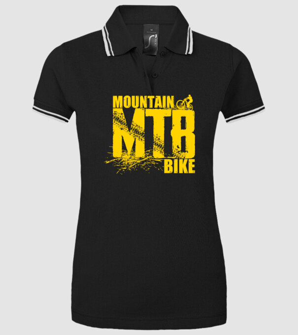 MTB model negru pe tricou
