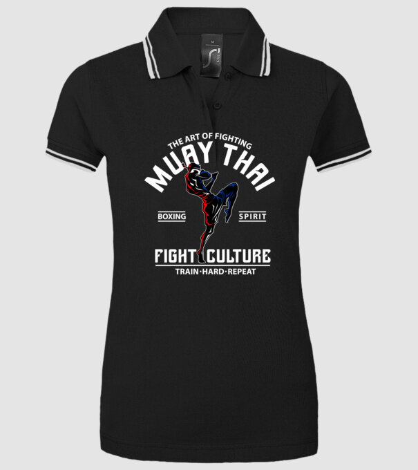 Muay Thai model negru pe tricou