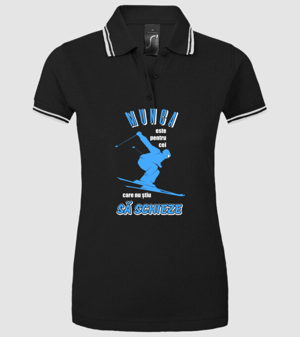 Munca este pentru cei care nu știu să schieze model negru pe tricou