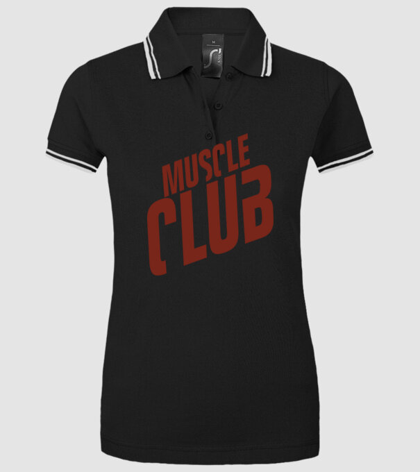 Muscle Club model negru pe tricou