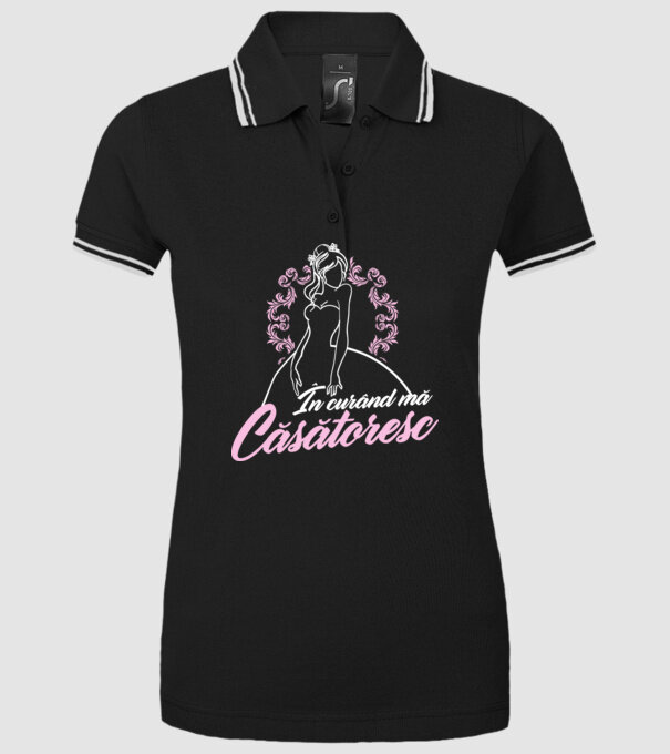 În curând mă căsătoresc model negru pe tricou
