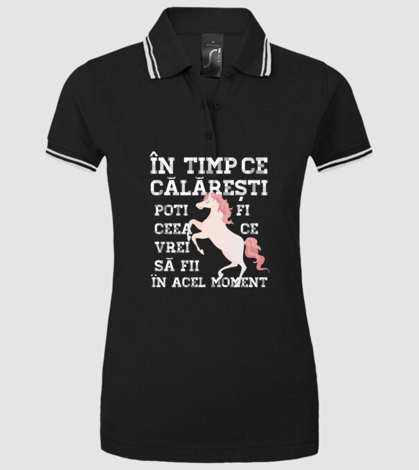 în timp ce călărești poți fi ceea ce vrei să fii - în acel moment model negru pe tricou