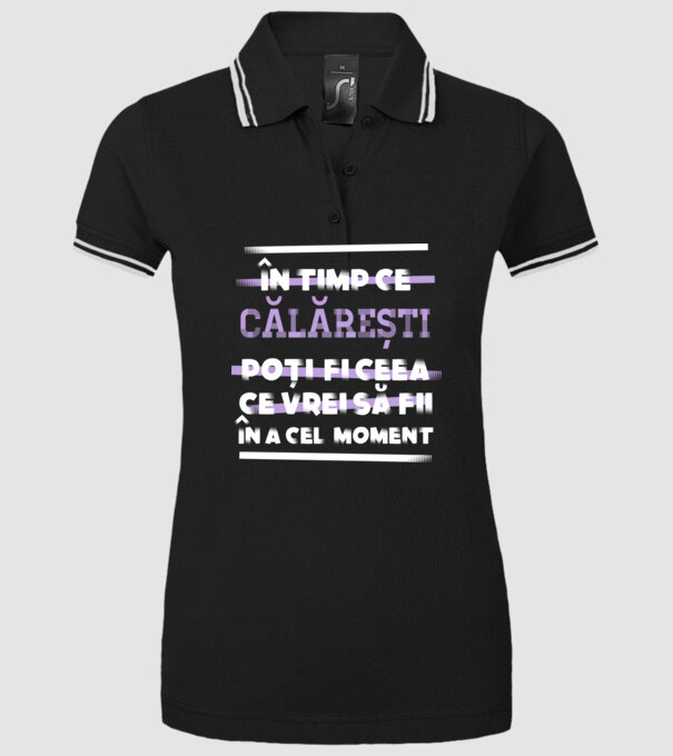 în timp ce călărești poți fi ceea ce vrei să fii - în acel moment model negru pe tricou