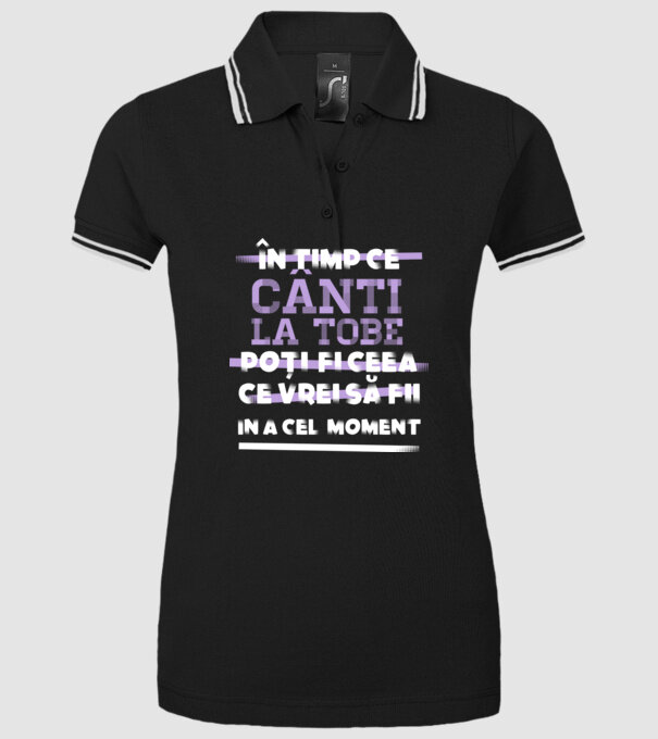 în timp ce cânți la tobe poți fi ceea ce vrei să fii - în acel moment model negru pe tricou