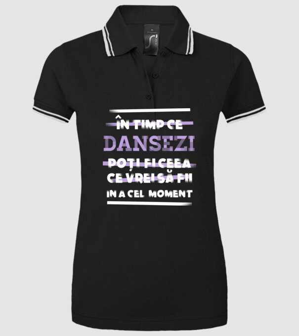 în timp ce dansezi poți fi ceea ce vrei să fii - în acel moment model negru pe tricou