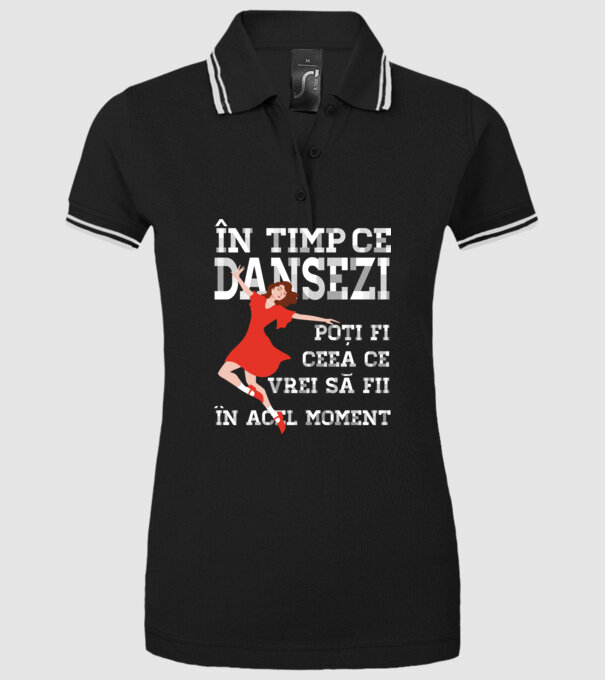 în timp ce dansezi poți fi ceea ce vrei să fii - în acel moment model negru pe tricou