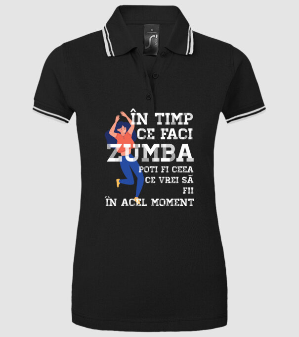 în timp ce faci zumba poți fi ceea ce vrei să fii - în acel moment model negru pe tricou
