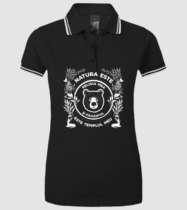 Natura este religia mea și pământul este templul meu model negru pe tricou