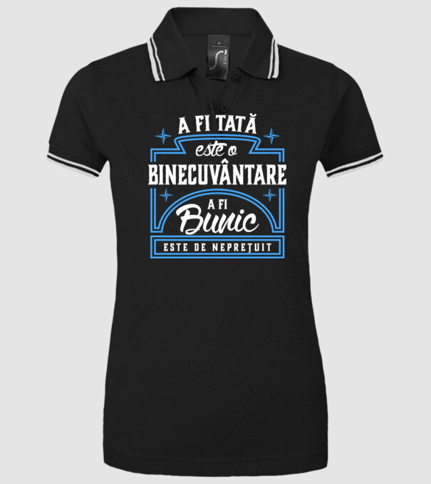 Neprețuit bunic model negru pe tricou