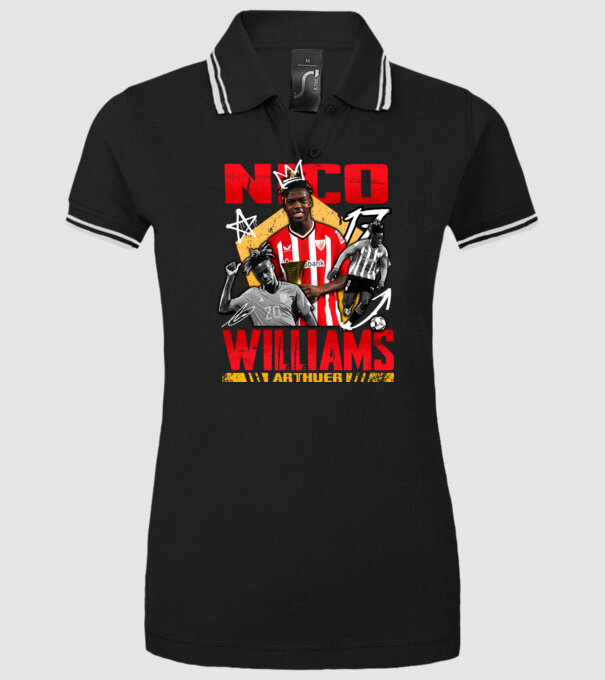 Nico Williams tribute model negru pe tricou