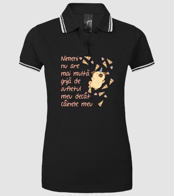 Nimic nu are mai multă grijă de sufletul meu decât câinele meu model negru pe tricou