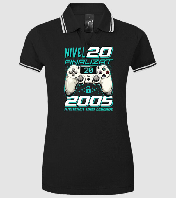 Nivel finalizat 20 2005 model negru pe tricou