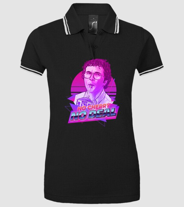no cherry no deal stranger things model negru pe tricou