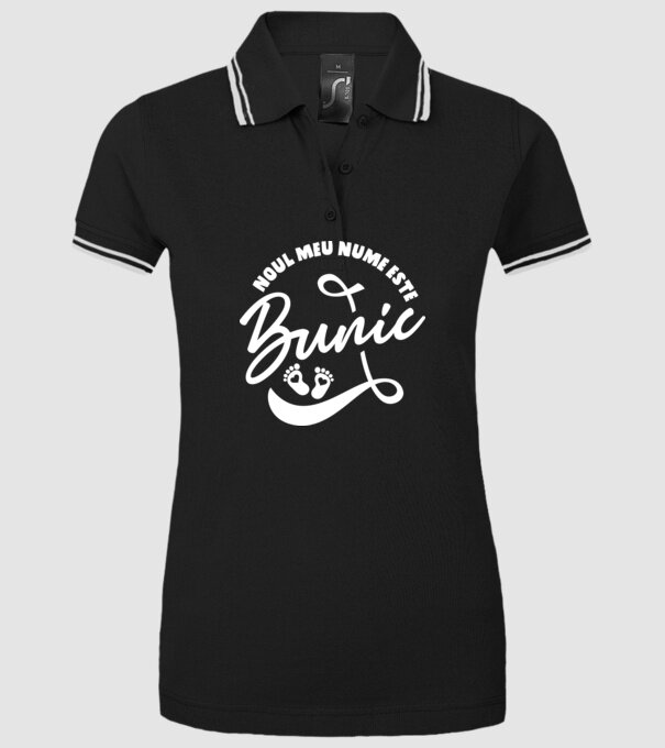 Noul meu nume este Bunic model negru pe tricou