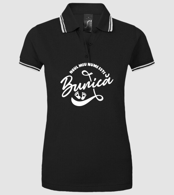Noul meu nume este Bunică model negru pe tricou