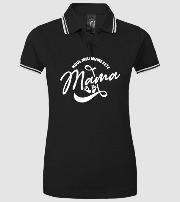 Noul meu nume este Mama model negru pe tricou