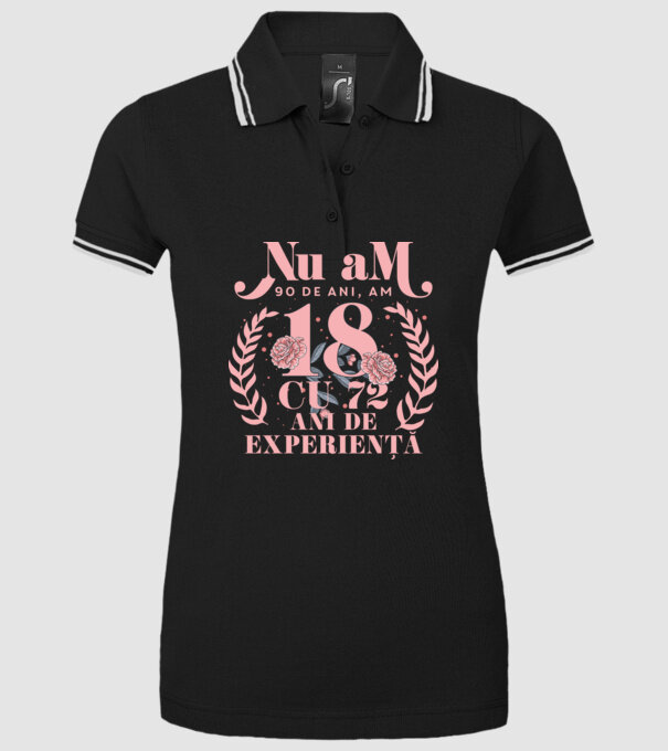 Nu am 90 de ani, am 18 cu 72 ani de experiență model negru pe tricou
