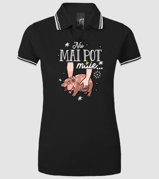 Nu mai pot muie... model negru pe tricou