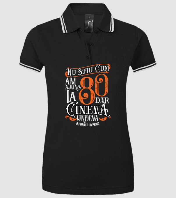 Nu știu cum am ajuns la 80, dar cineva, undeva, a pierdut un pariu model negru pe tricou