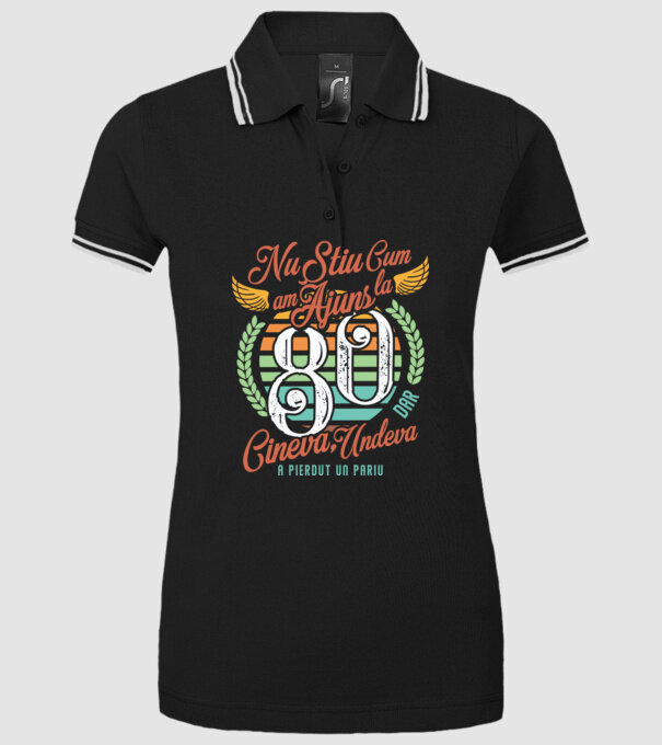 Nu știu cum am ajuns la 80, dar undeva, cineva a pierdut un pariu model negru pe tricou