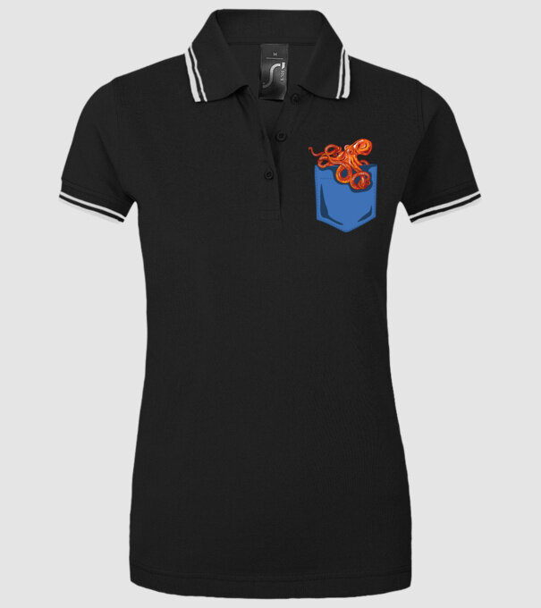 Octopus model negru pe tricou
