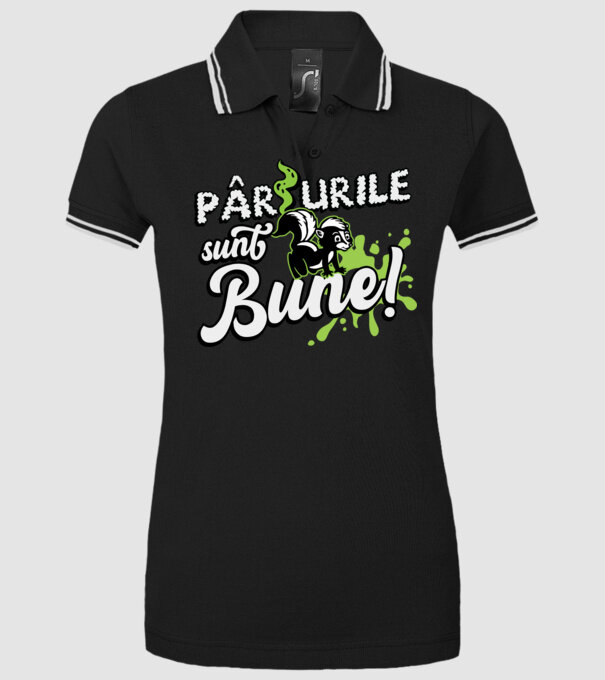 Pârțurile sunt bune model negru pe tricou