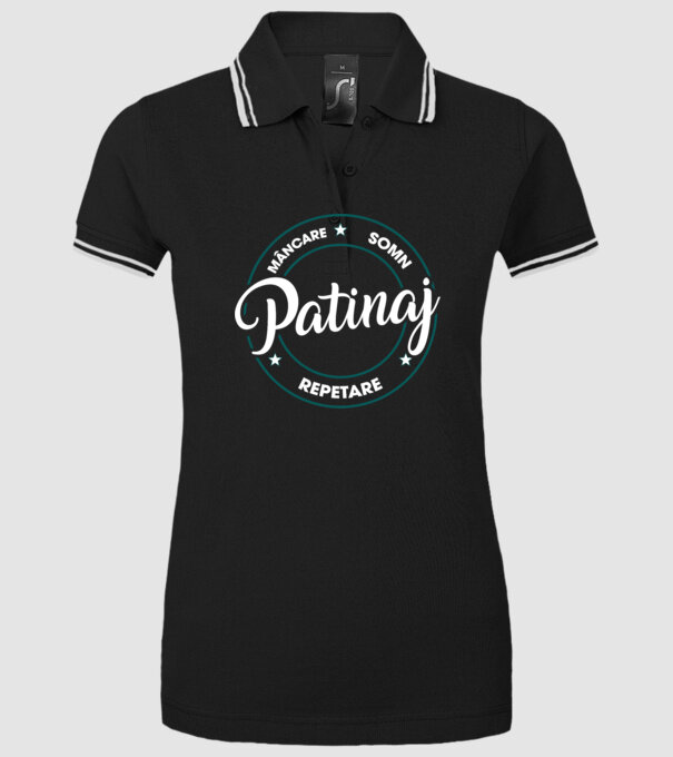 patinaj model negru pe tricou