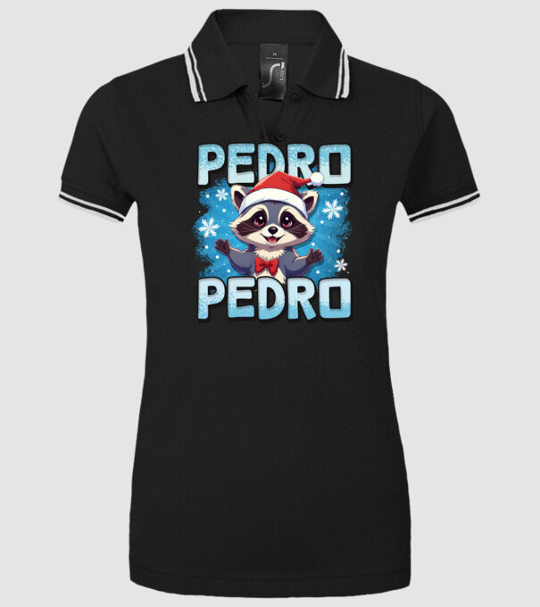 Pedro pedro retro xmas model negru pe tricou
