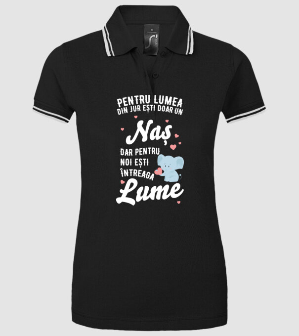 Pentru lumea din jur ești doar o naș, dar pentru noi ești întreaga lume 01 (2) model negru pe tricou