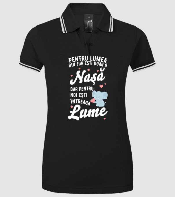 Pentru lumea din jur ești doar o nașă, dar pentru noi ești întreaga lume model negru pe tricou