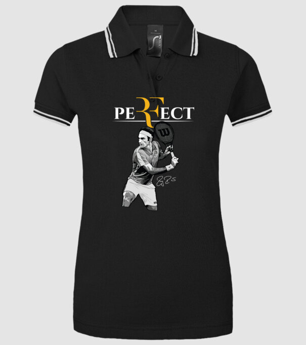 peRFect model negru pe tricou