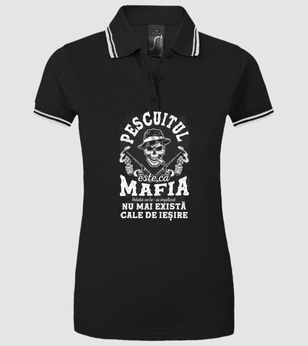 Pescuitul este ca mafia, odată ce te-ai implicat, nu mai există cale de ieșire model negru pe tricou