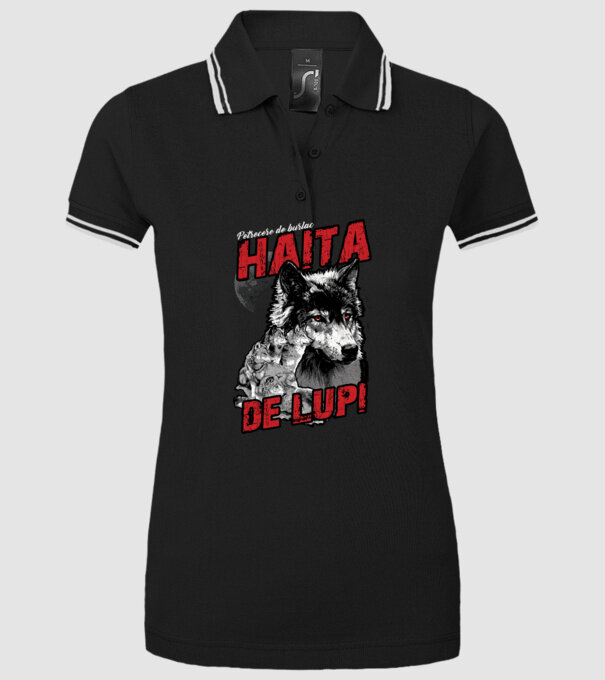Petrecere de burlac - haită de lupi model negru pe tricou