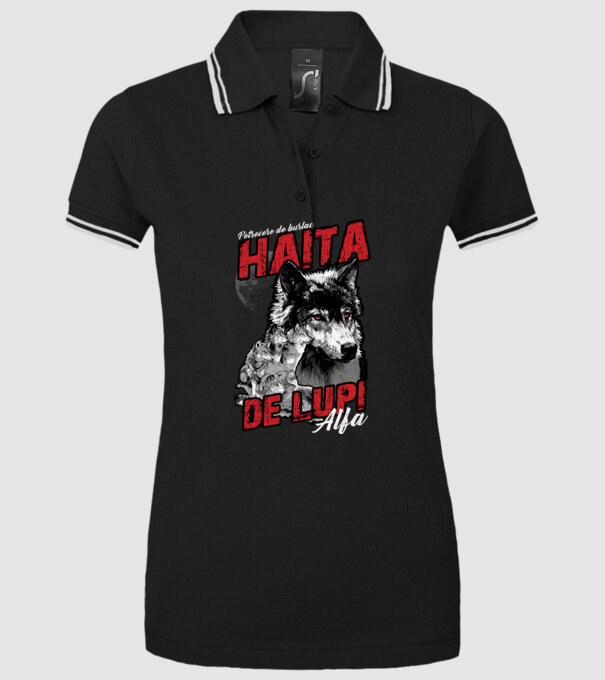 Petrecere de burlac - haită de lupi masculi alfa model negru pe tricou